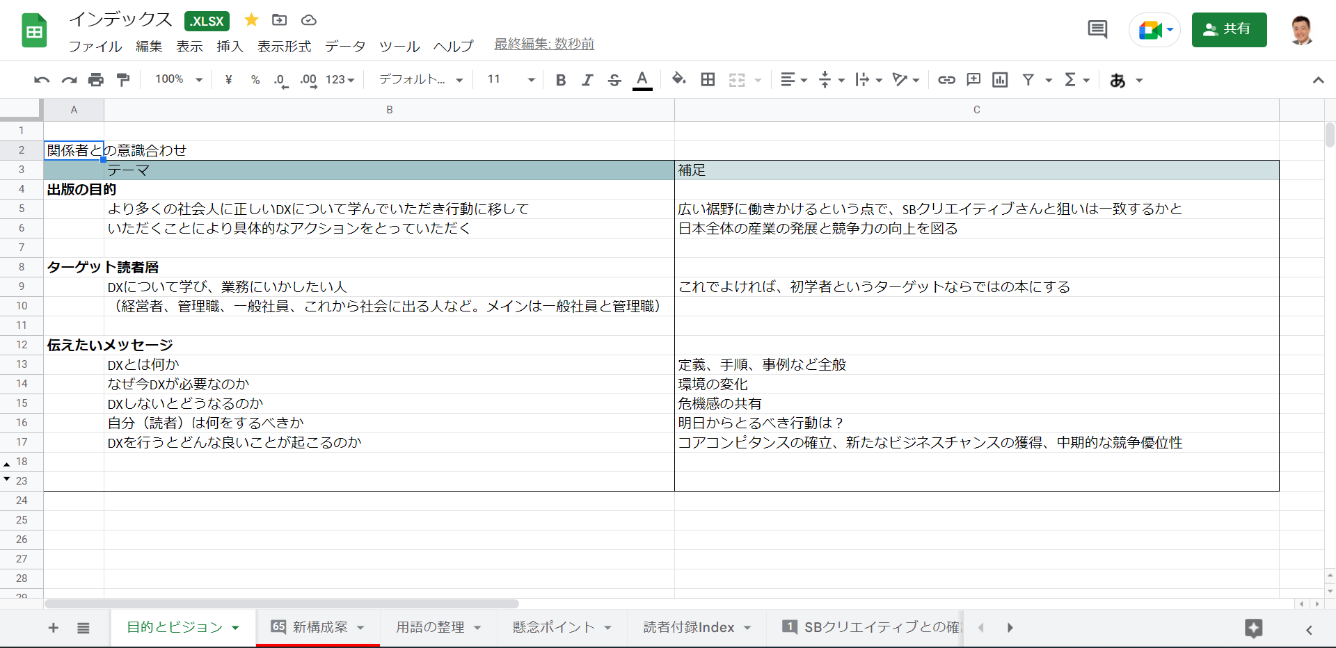 実際の作業に用いた画面①